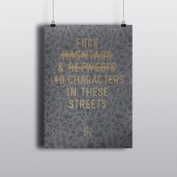 HASHTAGS & RETWEETS ( WHITE OR BLACK FLORAL - LIMITED EDITION No. PRINT )