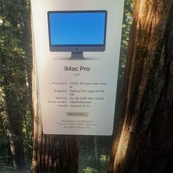 2017 Apple iMac Pro 3 GHz 10-Core Intel Xeon W Radeon Pro Vega 64 16GB 64gb 1tb SSD