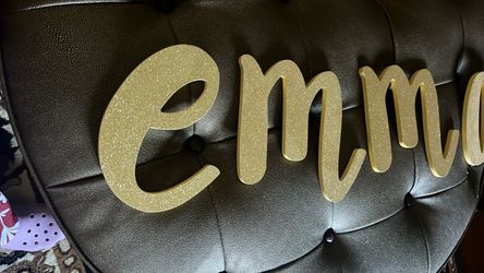 Gold Glitter Script Name Sign – Emma