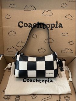 NEW Coach Alter Ego Checkered Small Slouchy Shoulder Bag