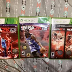 MLB 2k12/NBA 2k12,NBA  2k13,& NBA 2k15 For The Microsoft Xbox 360