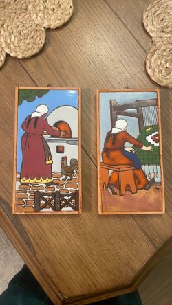 Greek vintage tile art