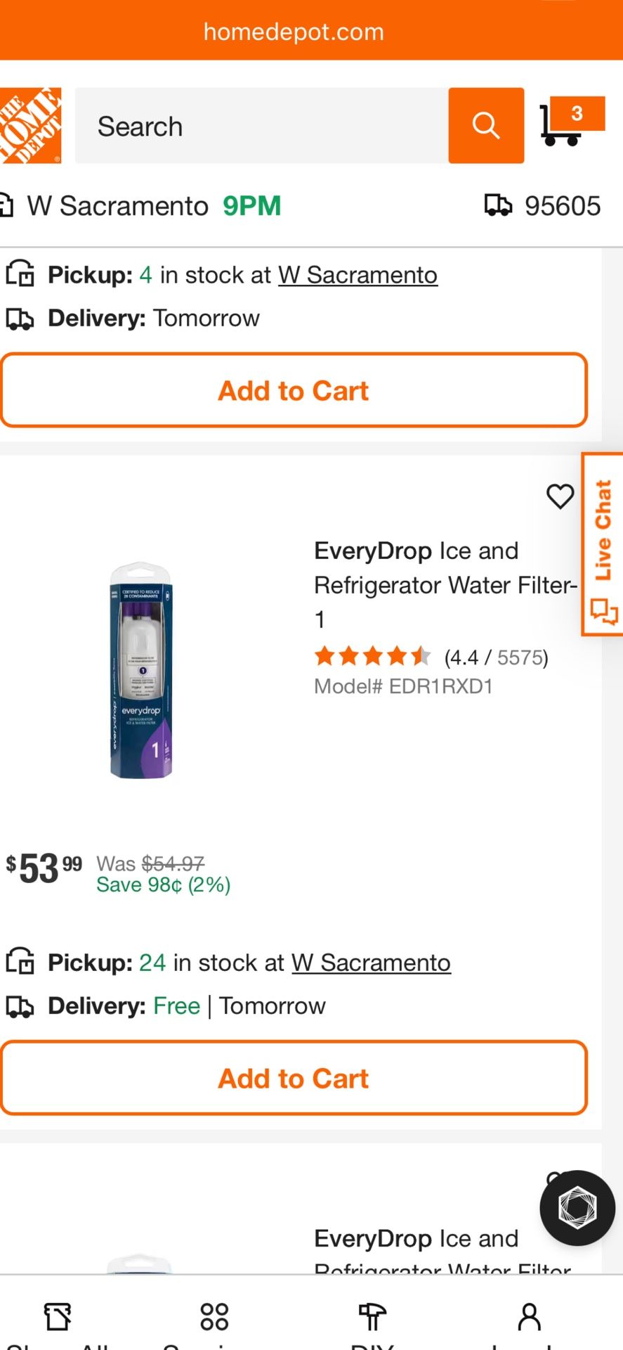 Refrigerator Ice & Water Filter