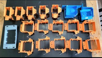 NEW CARLON LOT of mixed assortment 1G 2G 3G, Low Voltage Rough-In Box P-Rings