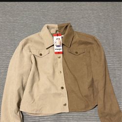 New Wrangler Corduroy Cropped Shirt Jacket Medium