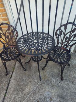 Metal garden bistro set