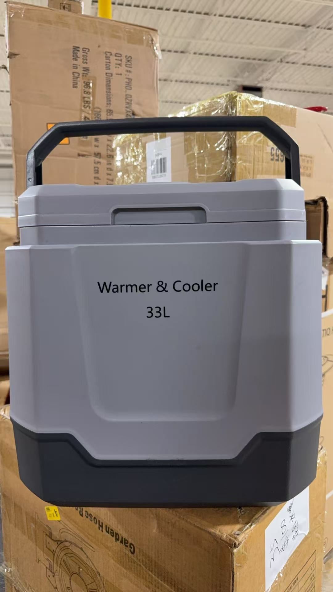 35 Quart (33 L) Electric Cooler & Warmer, Portable Car Refrigerator with Automatic Locking Handle, 12V Car Cooler for Vehicle & 110V AC Home Power Cor