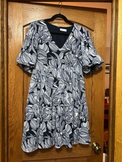 Navy and White Dress