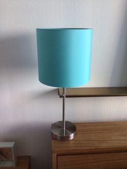 Bedside lamp with Teal Shade