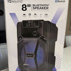 IQ sound 8” Bluetooth Rechargeable speaker with Microphone 🎶🎶