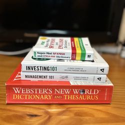 Educational 4-Book Bundle – Investing, Management & Dictionaries – Like New
