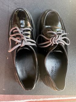 ASOS Design Black Laced Oxford Platform Shoes