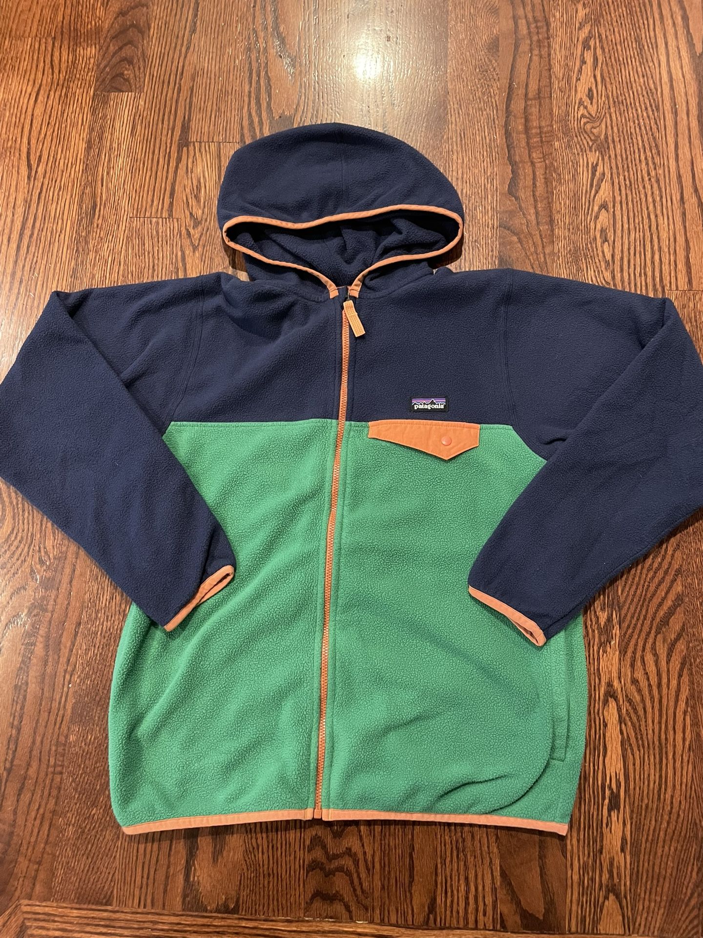 Patagonia Youth Size 12 Fleece Jacket Youth with Hood and Full Zip