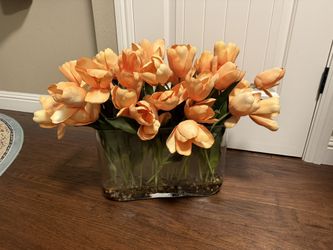 BEAUTIFUL Artificial Orange Tulip Arrangement