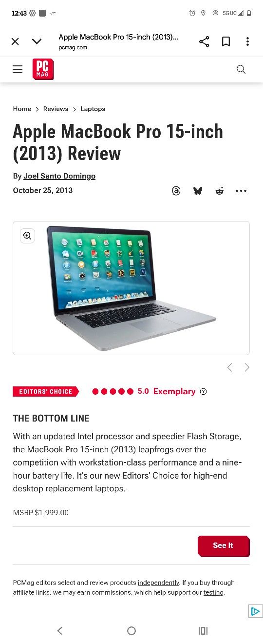 Apple Mac Book Pro 25" 2013