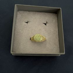 Jade With Good Overlay Cocktail Ring