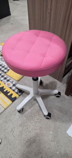 Comfortable Barstool Round Roller Stool Beauty Salon Medical Adjustable Lift Swivel Chair Rolling