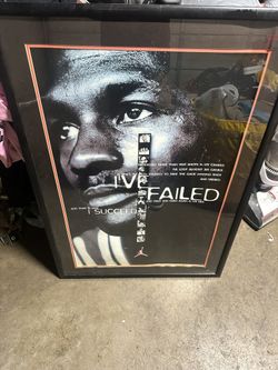 FRAMED 1998Original vintage Nike posters Michael Jordan" I’VE FAILED"