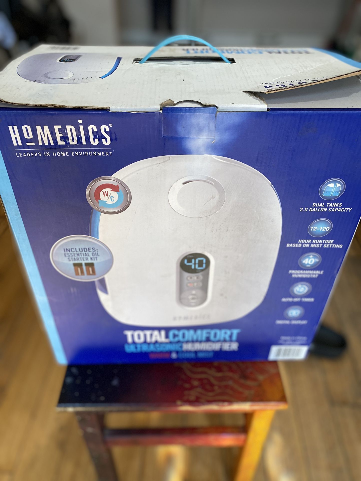 Homedics Total Comfort Ultrasonic Humidifier Warm & Cool Mist