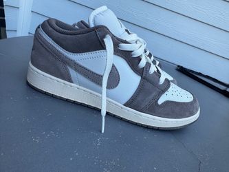 Air Jordan 1 Low Grey Suede Sneakers