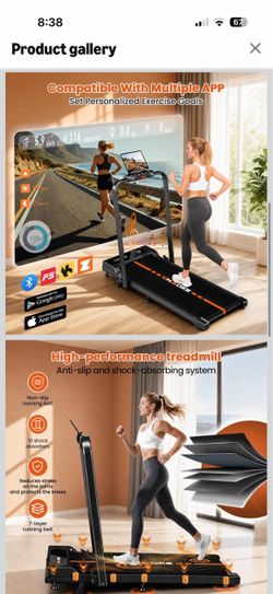 Brand new Walking Pad Treadmills for Home with 7.5MPH, Built-in Speaker, Upgrade 3.OHP Foldable Treadmills with 10% Incline, Compact Running Machine w