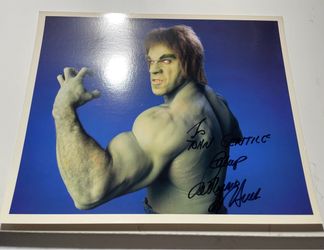 Hulk Signed “The Incredible Hulk Lou” 8x10 Photo Inscribed With Name