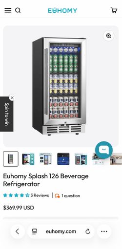 Euhomy Splash 126 Beverage Refrigerator