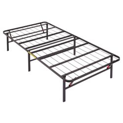 Amazon Basics Foldable Metal Platform Bed Frame with Tool Free Setup 14 Inches High Sturdy Steel Frame No Box Spring Needed Twin XL Black 