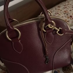 Dooney Bourke satchel wine Color  size medium