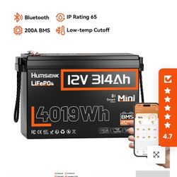 Humsienk 12V 314Ah LiFePO4 Battery Ultra Compact with 4.01kWh Energy