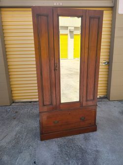 Antique Wardrobe Cabinet 