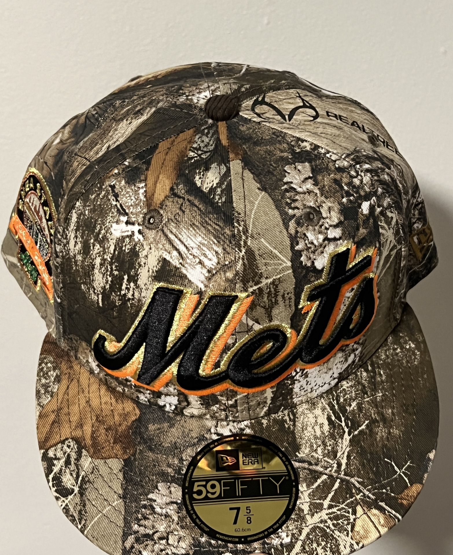 MyFitteds “Amazing Mets” New York Mets Real Tree With Shea Stadium Anniversary Patch & Satin UV New Era 59fifty Fitted Hat Size 7 5/8 NWT