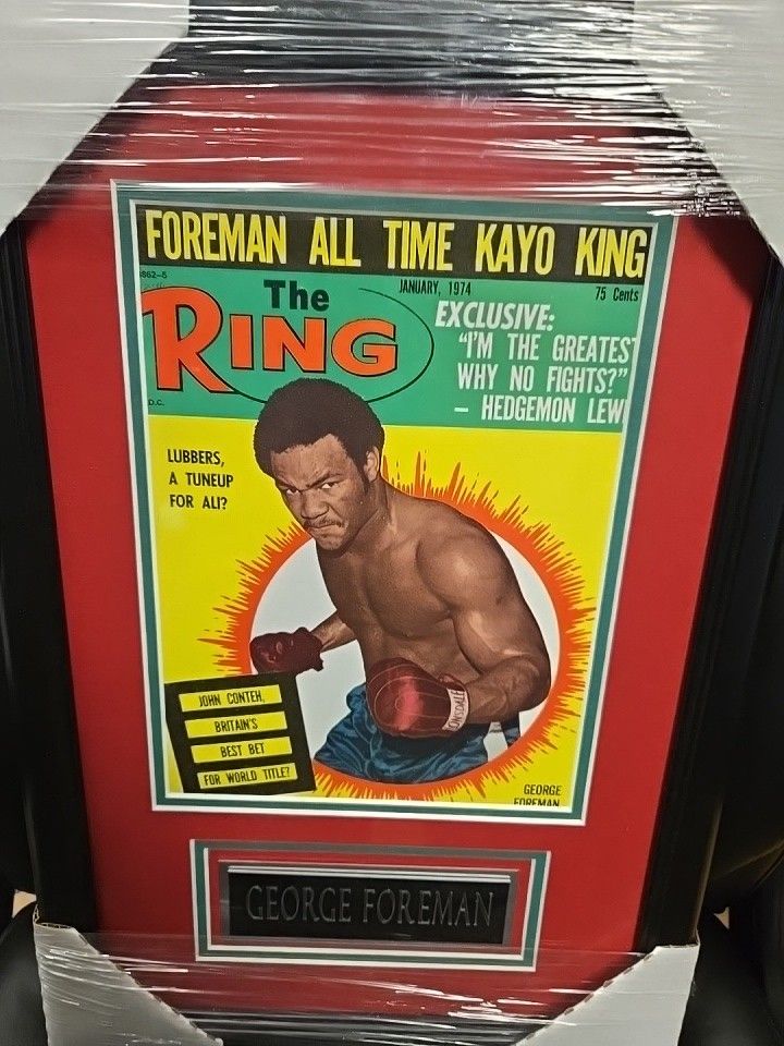 Framed The Ring Magazine January 1974 Pro Boxing Matted 13x20