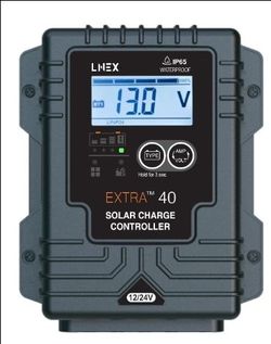 Solar Charge Controller Waterproof, 40A Solar Panel Regulator with Temp Sensor,Backlit LCD, 12V/24V PWM Solar Controller for LiFePO4,AGM, Gel, Flooded