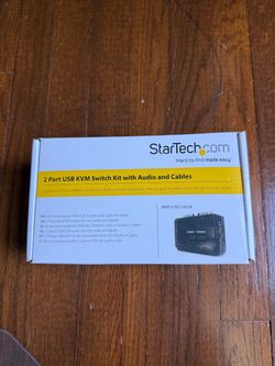 StarTech 2-Port USB VGA KVM Switch 2048x1536 60Hz Audio, Single (SV211KUSB)