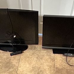 2 x 32in TV’s With Stands And Remotes! Samsung & Vizio