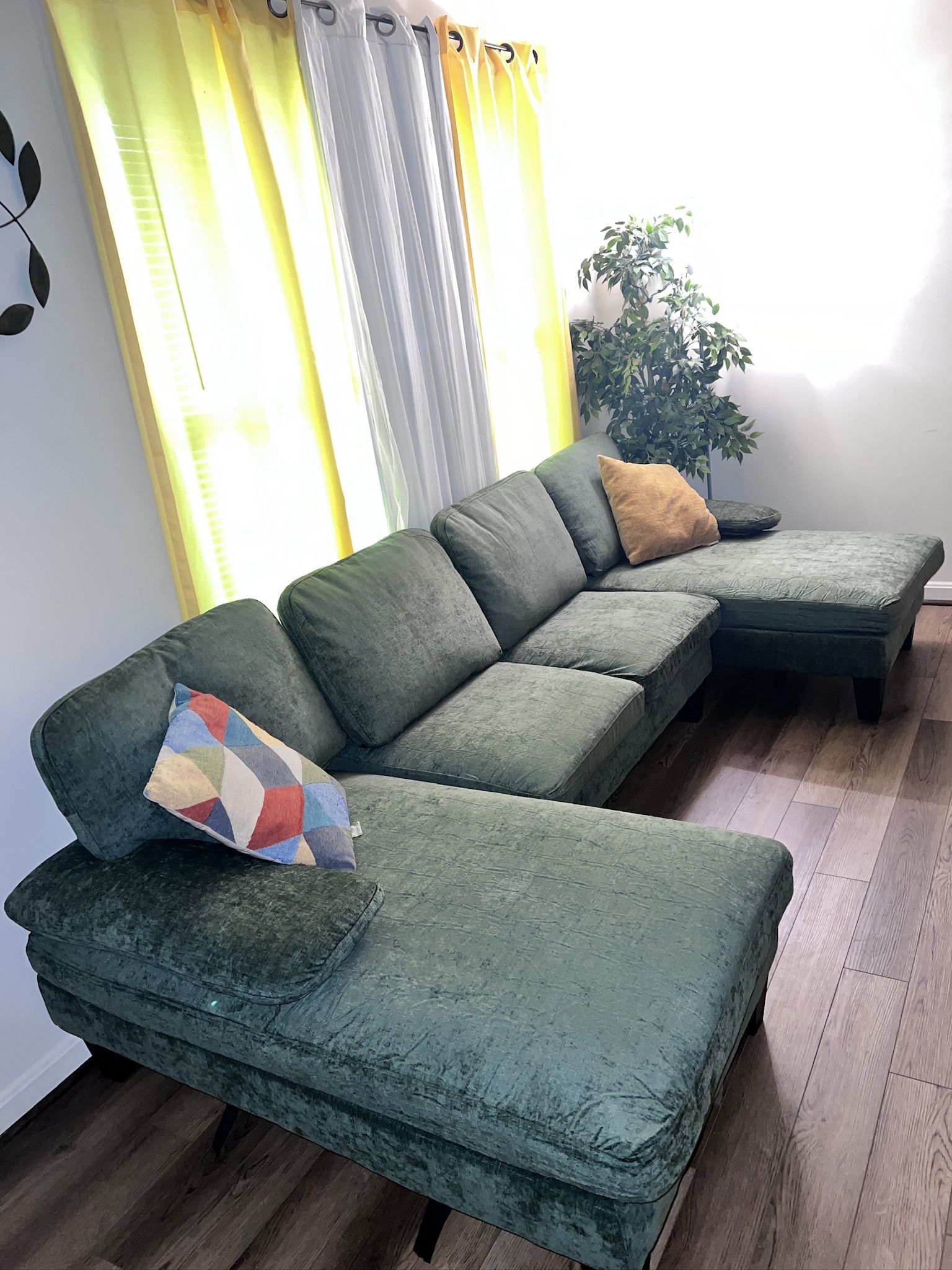 Green 2 Piece Sectional Couch