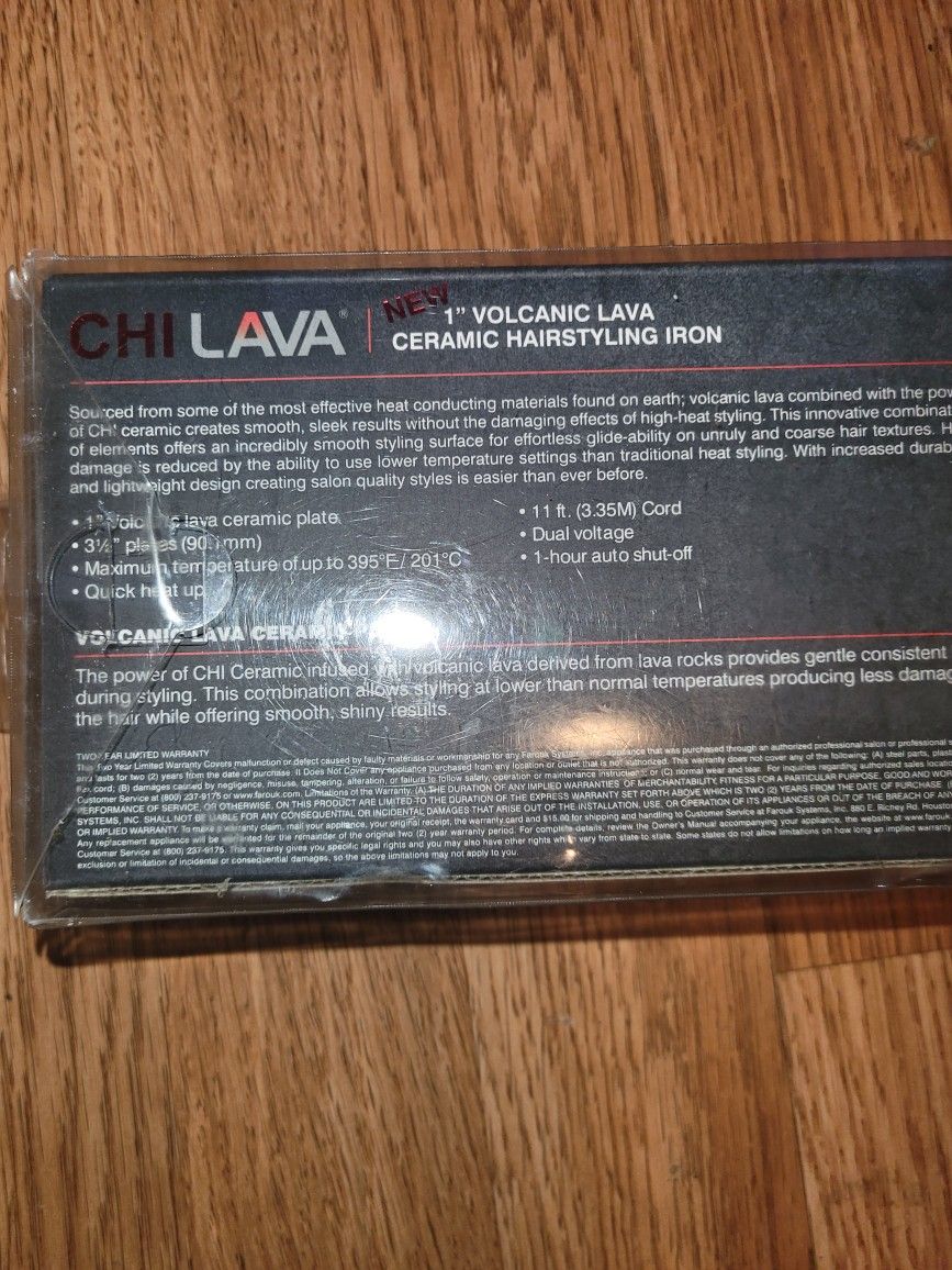 New ChiLava 1" Volcanic Lava Ceramic Iron