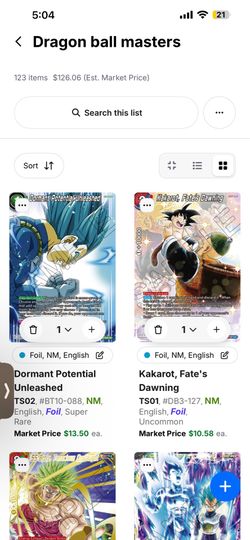 Dragon ball masters and fusion world collection