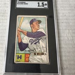 1952 Bowman Duke Snider Graded SHC 1.5 Baseball Card