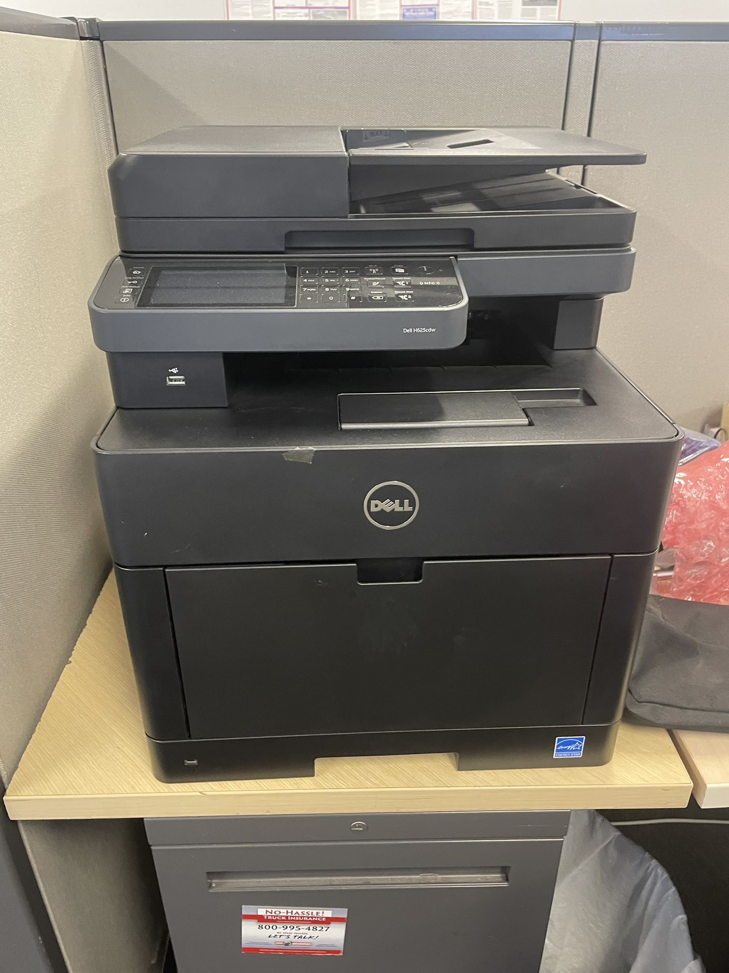 Computer Stations With Monitors Keyboards And Printer