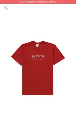 Supreme shop tee red size xl