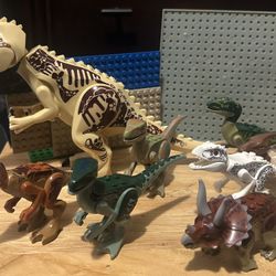 Dinosaurs compatible with brick building blocks
