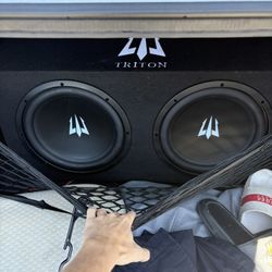 Triton Dual 12”inch Subs With Amp. 