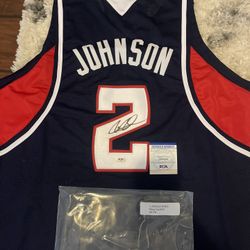 Authentically Signed Joe Johnson jersy 