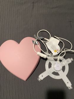IKEA UPPLYST LED Wall Lamp Heart Shape Pink 1.6W 110 Lumen Electric for Children