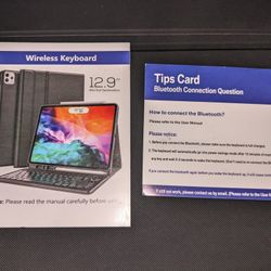 New In Box Wireless Keyboard Case For iPad Pro 12.9 