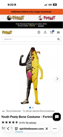 Youth peely bone costume