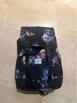 Herschel Retreat Backpack Floral Print Laptop School Bag