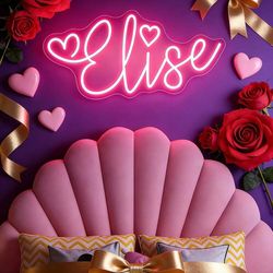 Custom Neon Sign For Valentine's Wall Decor, Personalized Neon Light Sign Dimmable USB Neon Signs For Valentine's Wedding Birthday Party Gift,Neon Nam